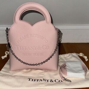 Please Return To Tiffany & Co. Pink Leather Bag